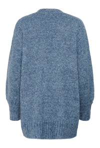 KAFFE KAtrina Long Cardigan Bering Sea Melange