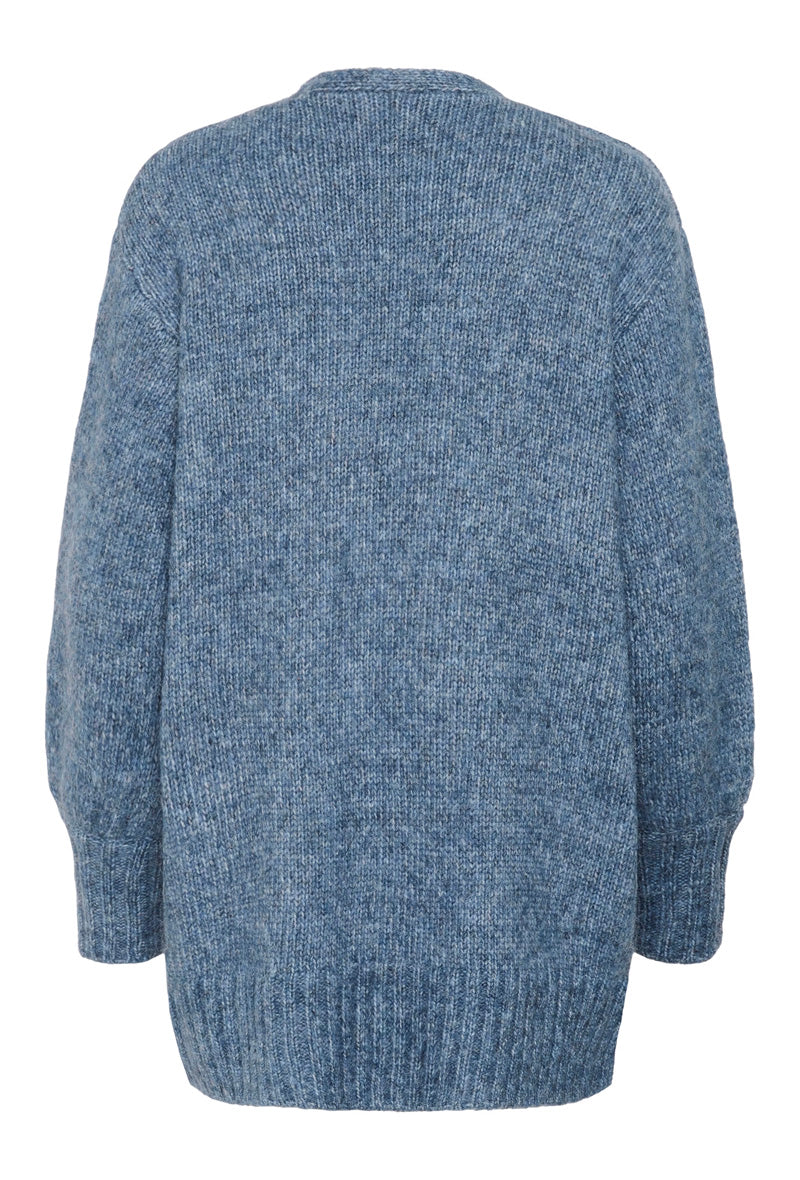 KAFFE KAtrina Long Cardigan Bering Sea Melange