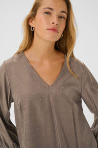 KAFFE KAida Blouse-Morel
