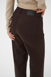 KAFFE KAbrook Cropped HW Jeans Coffee Bean