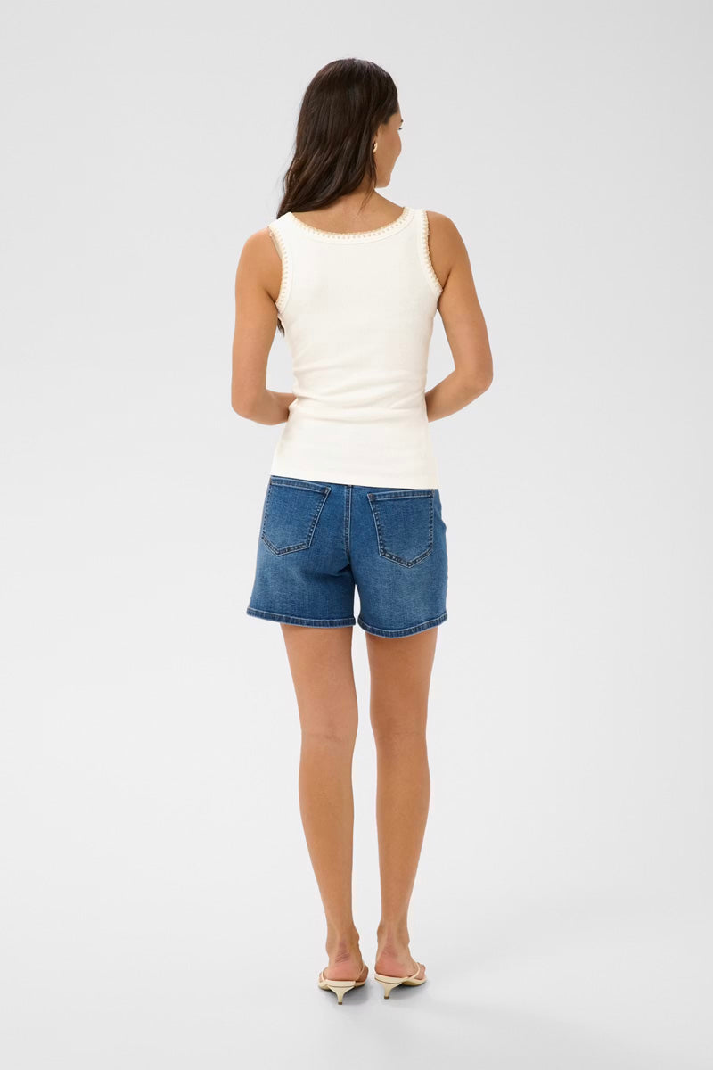 KAFFE KAcarna Tank Top Chalk White