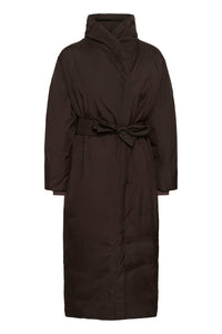 INWEAR ZINNAHIW Long Cocoon Coat Chocolate Brown