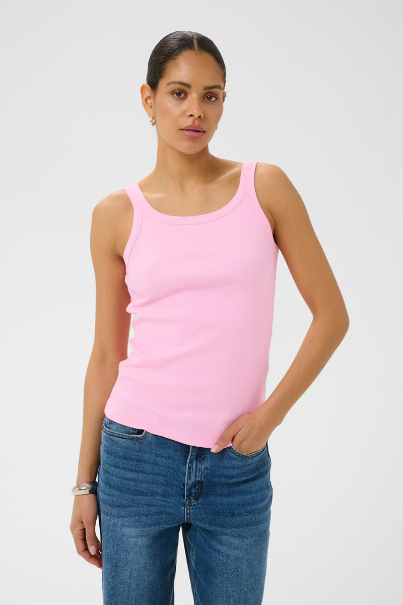 KAFFE KAcarna Tank Top Pink Frosting