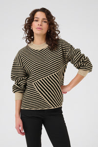 KAFFE KAverana Knit Sweater Stone/Black