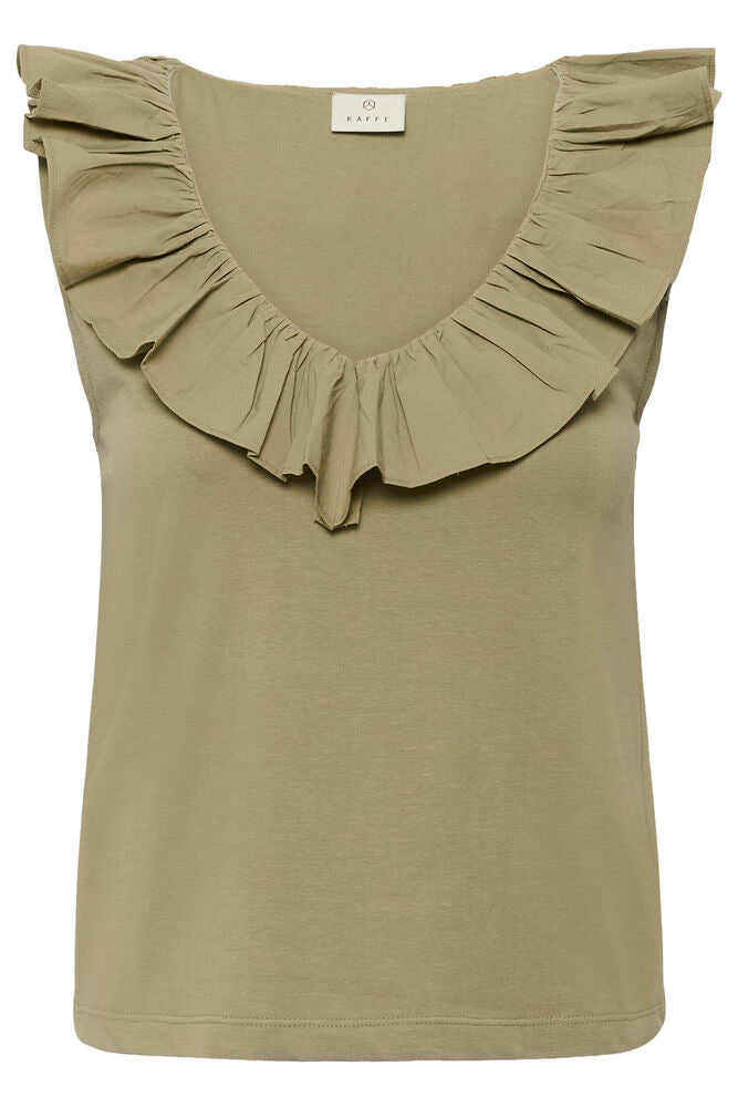 KAFFE KAdidde Flounce Top Aloe