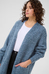 KAFFE KAtrina Long Cardigan Bering Sea Melange