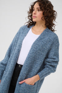 KAFFE KAtrina Long Cardigan Bering Sea Melange