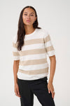 KAFFE KAlizza Pullover Striped Sweater Stone
