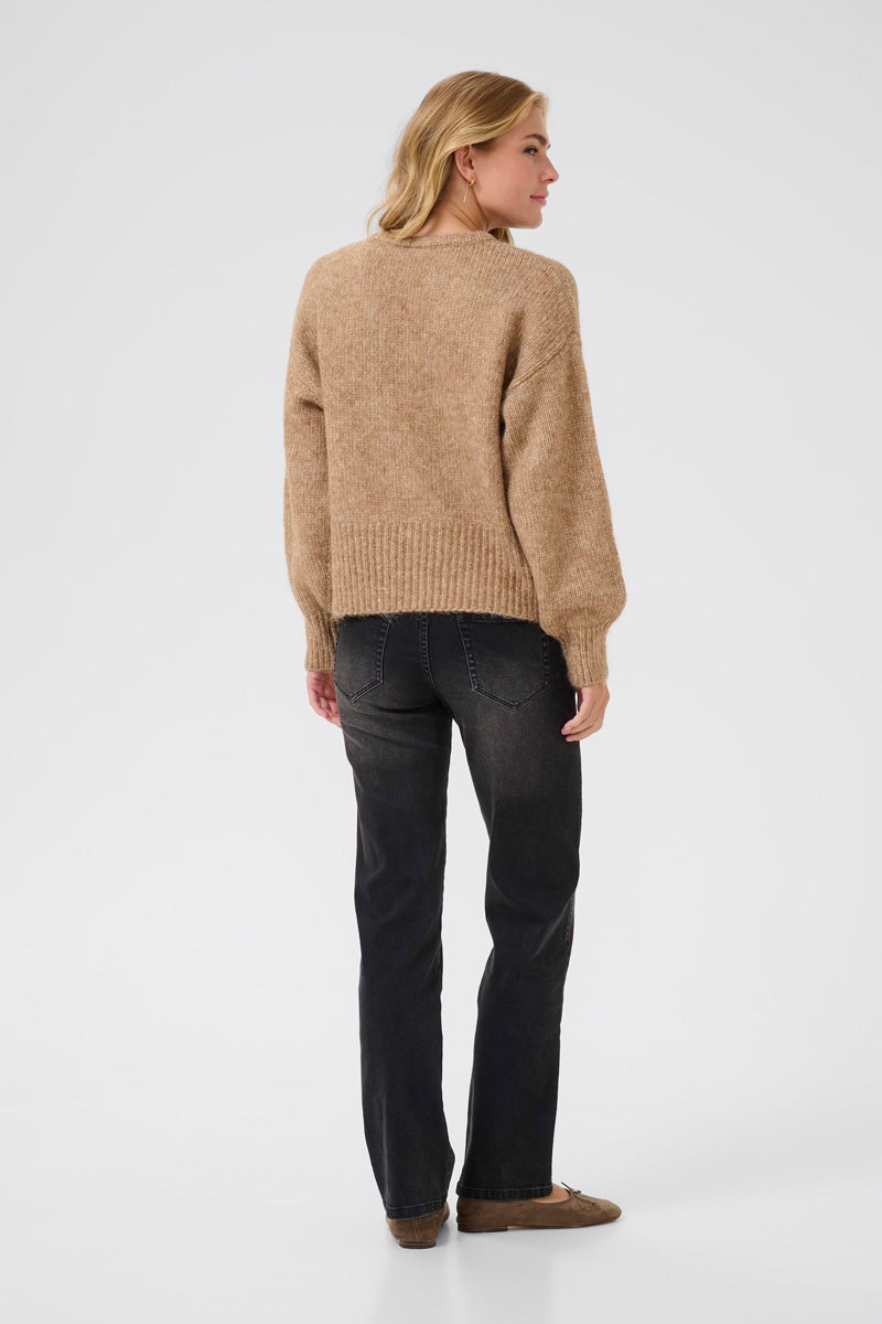 KAFFE KAtrina V-Neck Pullover Toasted Coconut