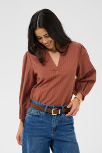 KAFFE KAbea Blouse Henna
