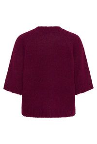 KAFFE KAemillie Crop Pullover Windsor Wine