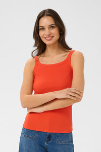 KAFFE KAcarna Tank Top Poppy Red