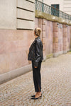 KAFFE KAjane Black Wash Leather Jacket