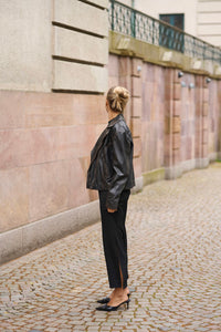 KAFFE KAjane Black Wash Leather Jacket