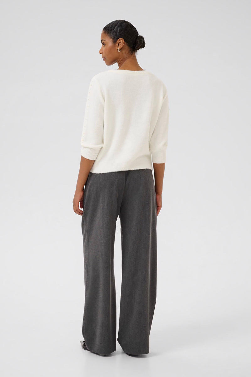 KAFFE KAbetty Pullover Chalk White