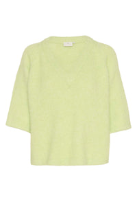 KAFFE KAemilie V-Neck Pullover Lettuce Green
