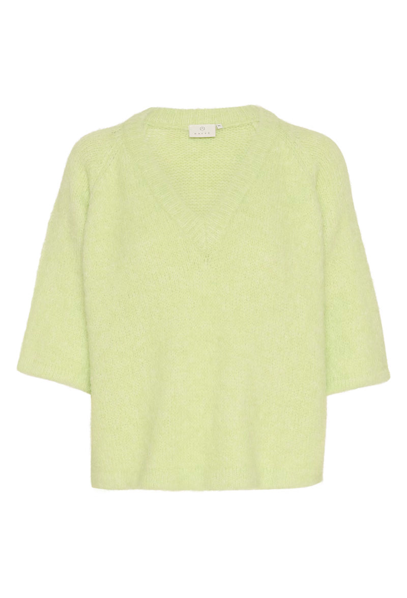 KAFFE KAemilie V-Neck Pullover Lettuce Green
