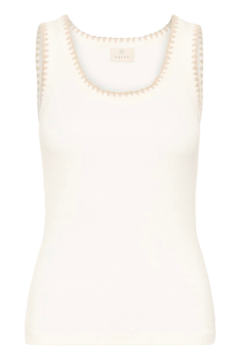 KAFFE KAcarna Tank Top Chalk White