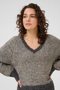 KAFFE KAmelinda Pullover Dark Grey/Feather Grey