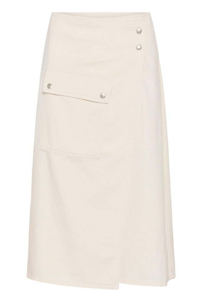 InWear GLADYS IW Denim Wrap Skirt Ecru Melange