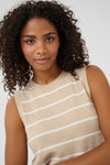 KAFFE KAlizza Striped Slipover Feather Gray/Chalk