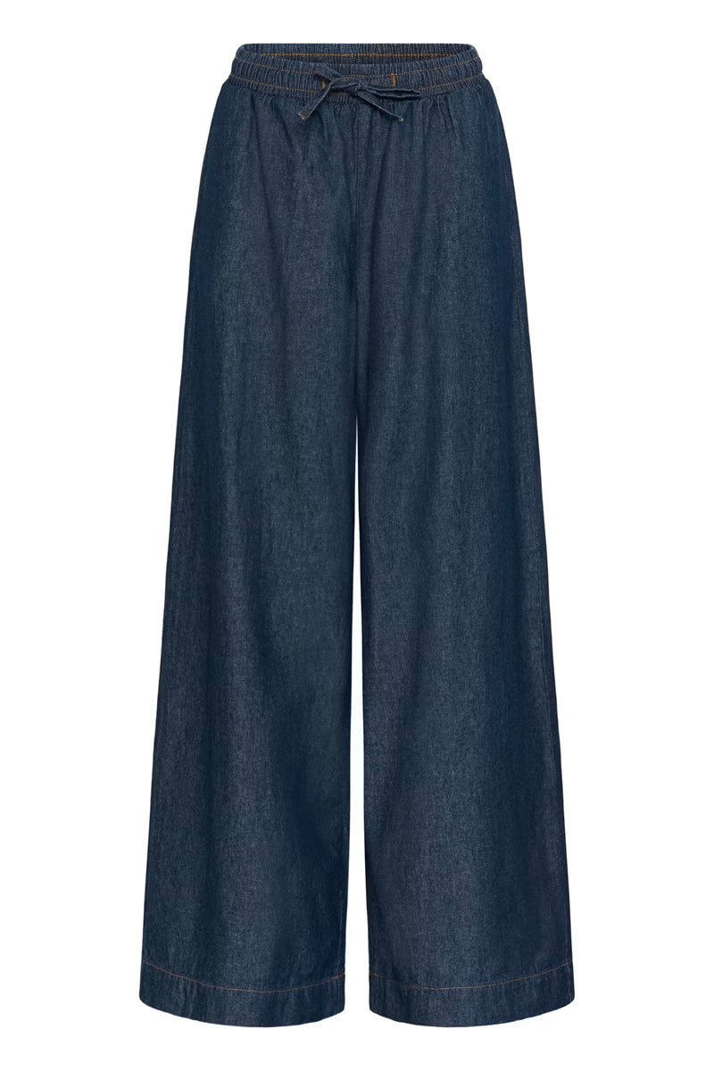KAFFE KAjade Wide Jeans Dark Blue Chambray