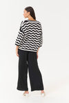 KAFFE KAlaina Knit Pullover Black/Chalk