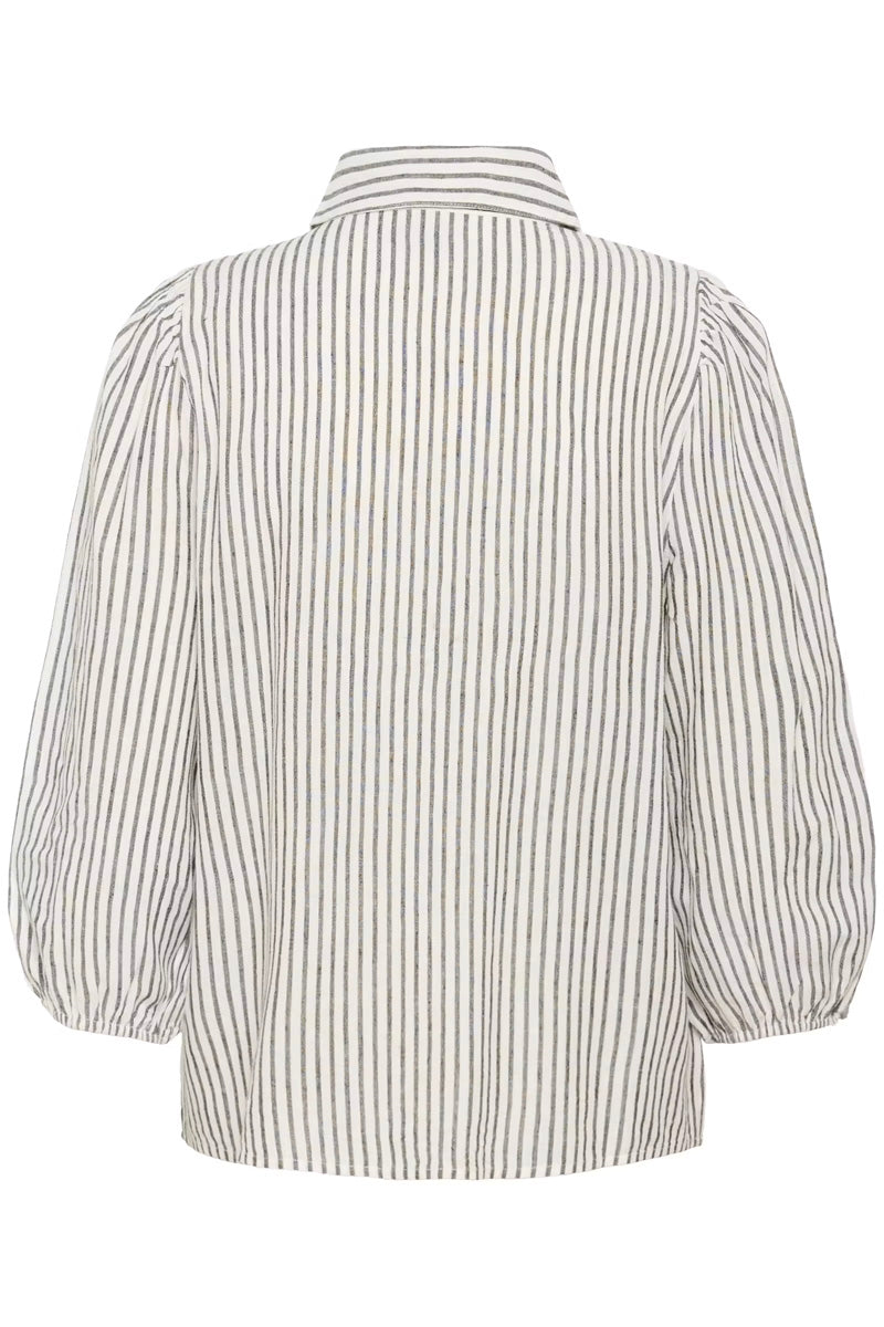 KAFFE KAmilia 3/4 SL Shirt Black/Chalk White Stripe