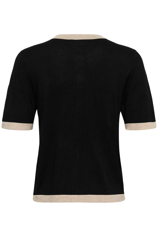 KAFFE KAlizza Contrast Cardigan Black Deep