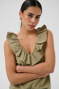KAFFE KAdidde Flounce Top Aloe
