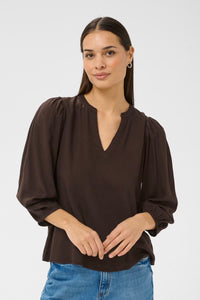 KAFFE KAmilia 3/4 SL Blouse Black Coffee