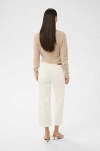 KAFFE KAbrook Cropped HW Jeans Chalk
