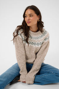 KAFFE KAberta Pullover Beige Melange