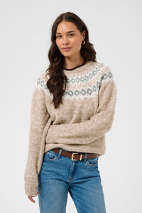 KAFFE KAberta Pullover Beige Melange