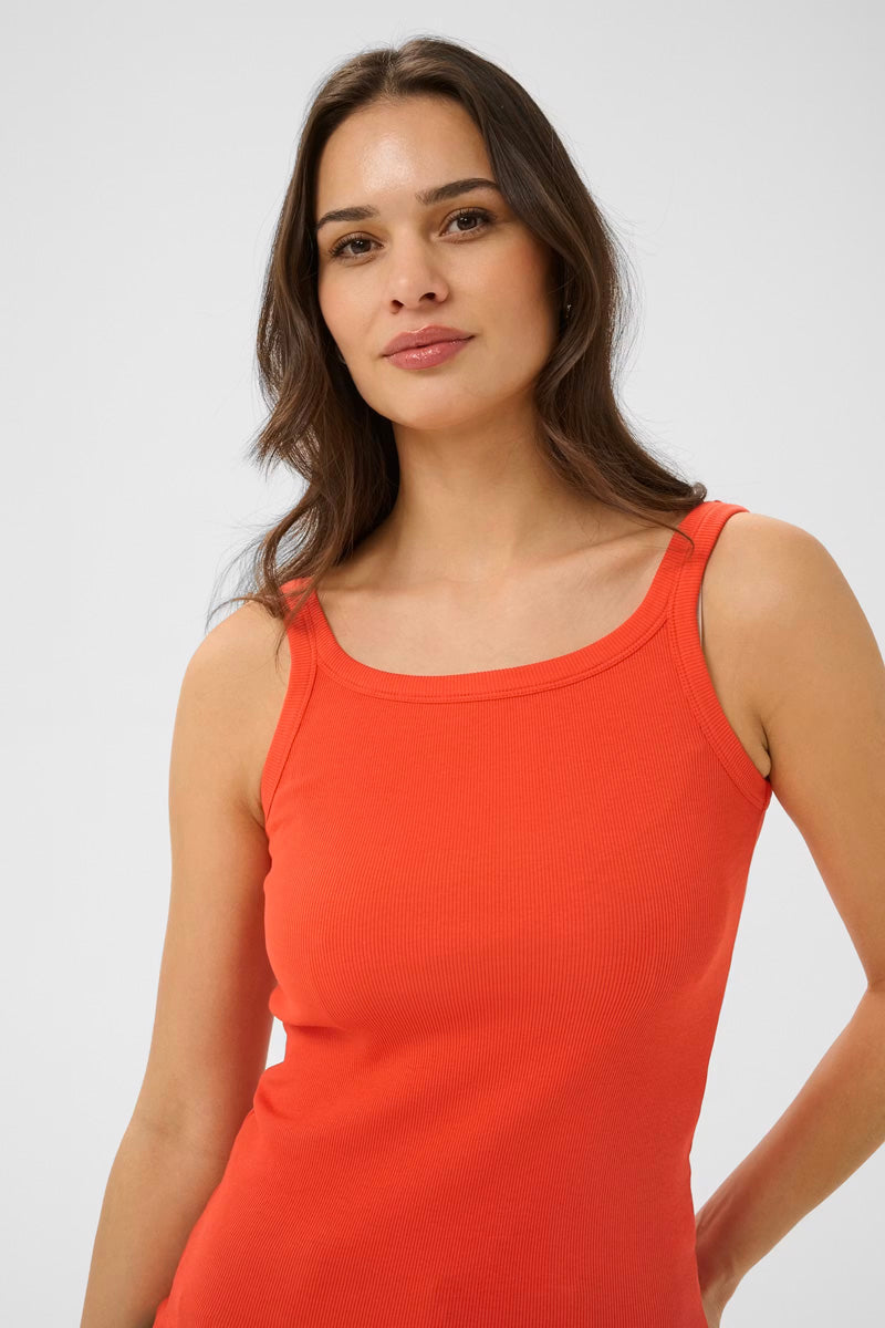 KAFFE KAcarna Tank Top Poppy Red