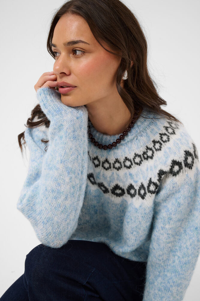 KAFFE KAberta Pullover Blue Melange