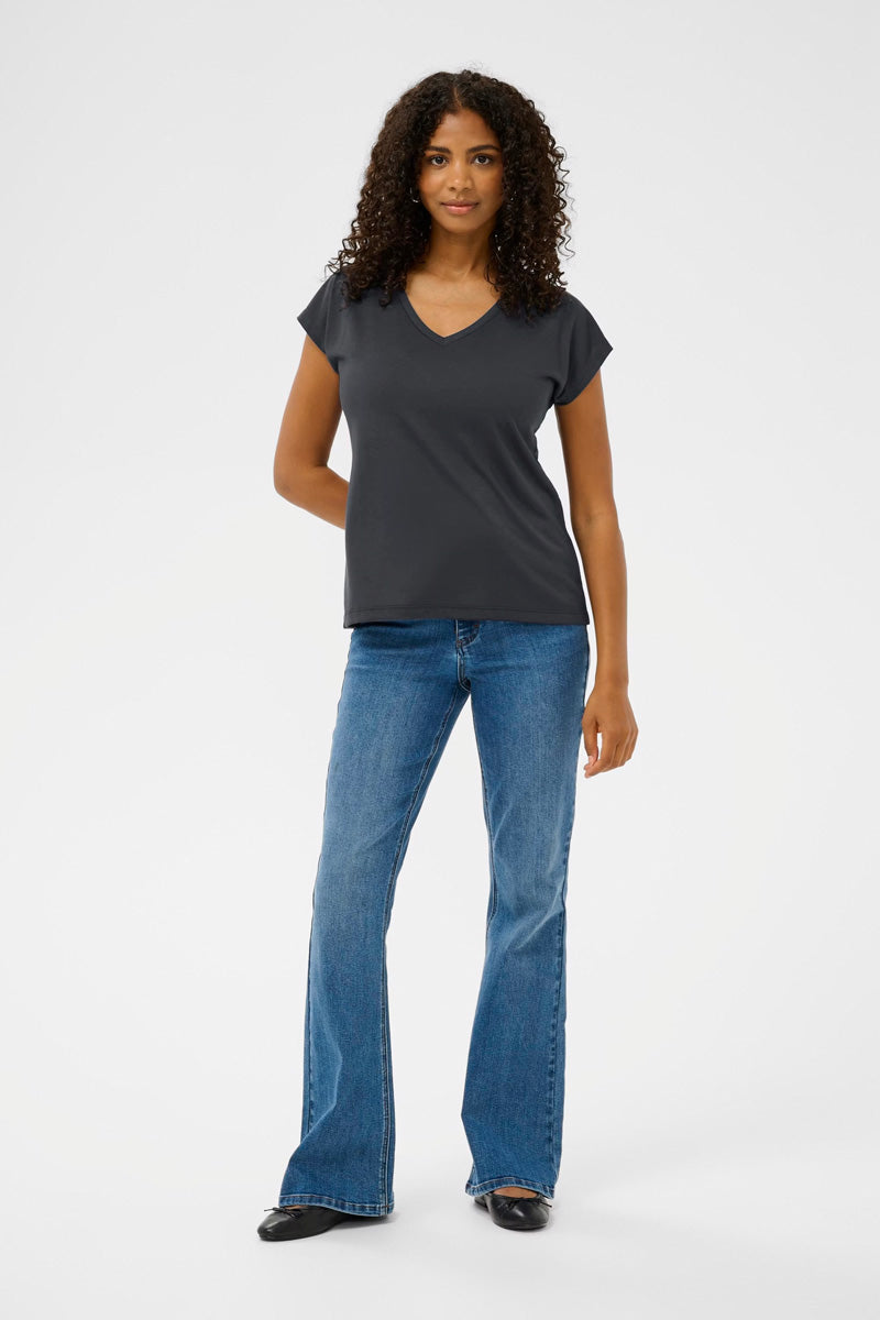 KAFFE KAlise T-Shirt Washed Black