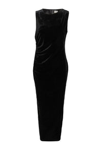 KAFFE KAkelly Velour Dress-Black
