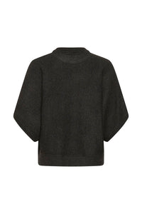 KAFFE KAbarbara Wing Sleeve Pullover Dark Grey Melange