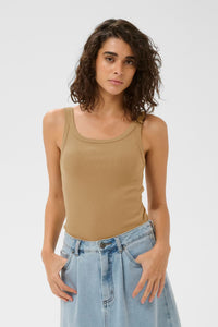 KAFFE KAcarna Tank Top Petrified Oak