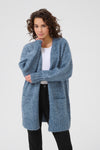 KAFFE KAtrina Long Cardigan Bering Sea Melange