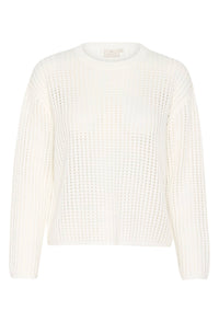 KAFFE KAsolar Knit Pullover Chalk White