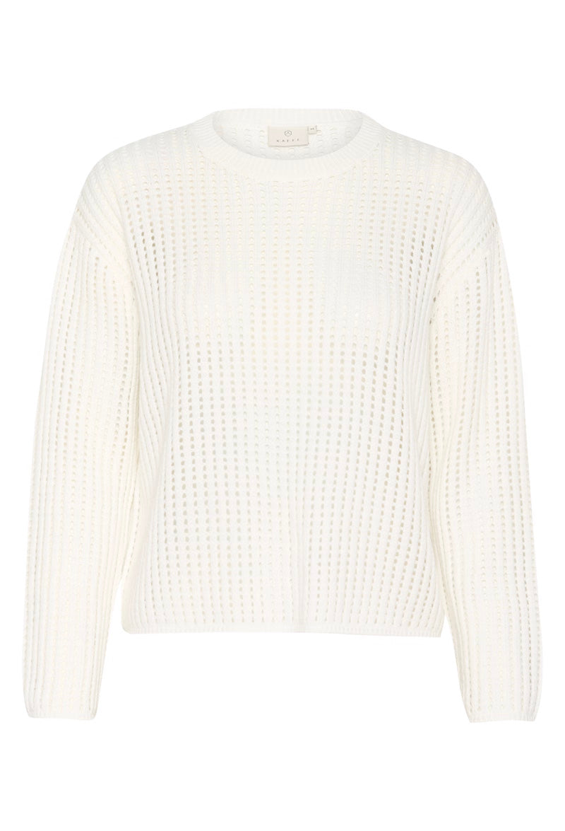 KAFFE KAsolar Knit Pullover Chalk White