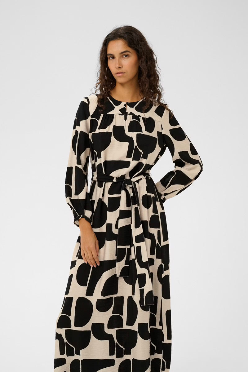 InWear LYNN IW Belted Dress Black Soft Blocks