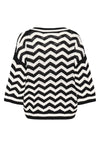 KAFFE KAlaina Knit Pullover Black/Chalk