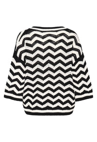 KAFFE KAlaina Knit Pullover Black/Chalk
