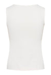 KAFFE KAarina Jersey Vest Top-Chalk White