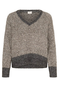 KAFFE KAmelinda Pullover Dark Grey/Feather Grey