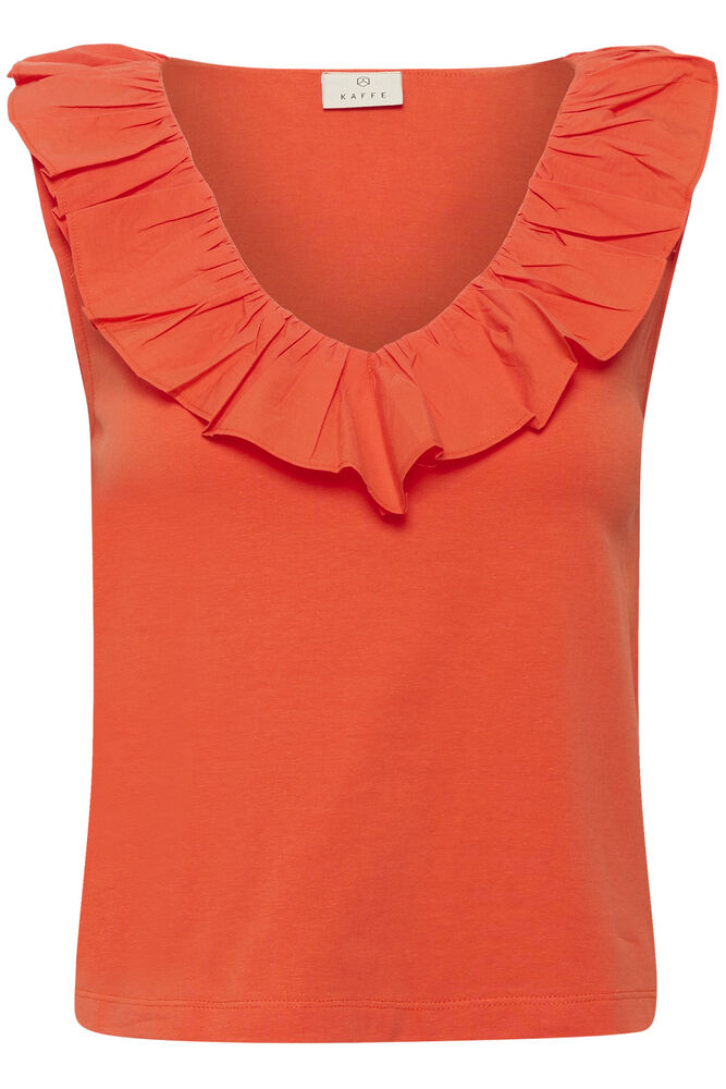 KAFFE KAdidde Flounce Top Tigerlily