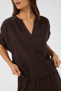KAFFE KAmilia Wing SL Blouse Black Coffee